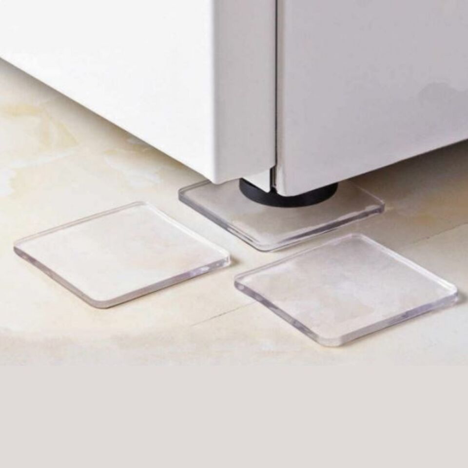 AD 4 Adet Silikon Şeffaf Koltuk Mobilya Masa Beyaz Eşya Yazıcı Koruyucu Kaydırmaz  Dayanıklı Pe