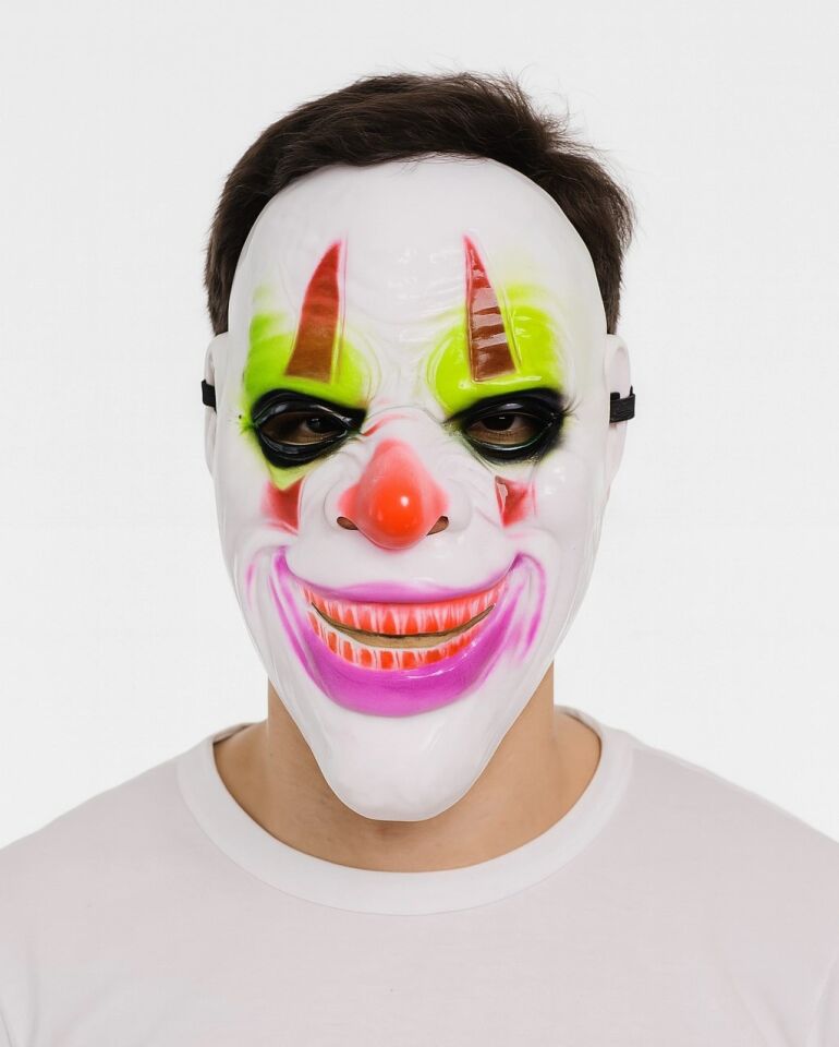 Mey İthalat® Delirten Gülüş Psikopat Palyaço Temalı Joker Maskesi