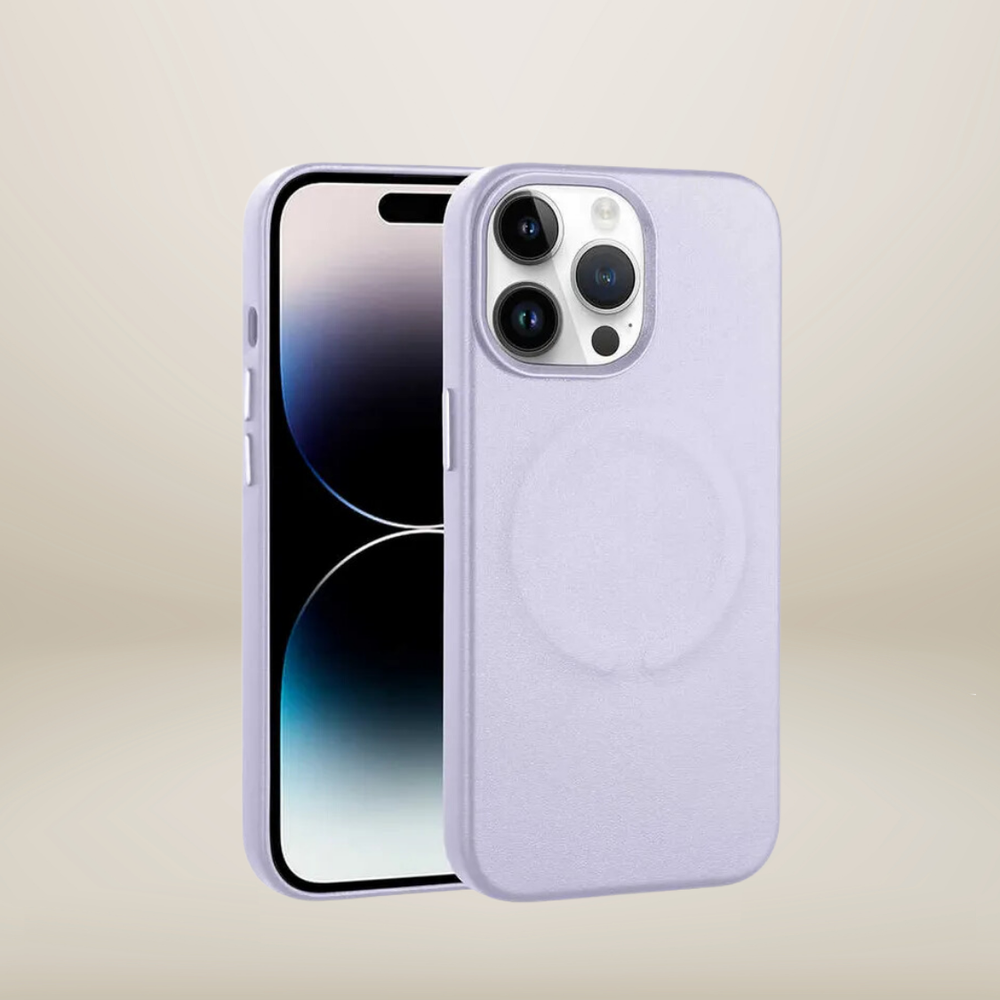 İphone 14 Pro Deri̇x Pu Kapak Li̇la (491491)