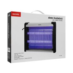 2 LEDLİ SİNEK ÖLDÜRÜCÜ CIZ MAKİNE 4W - 2000V 30M2 ETKİNLİK ALANI AS-A28 (491491)