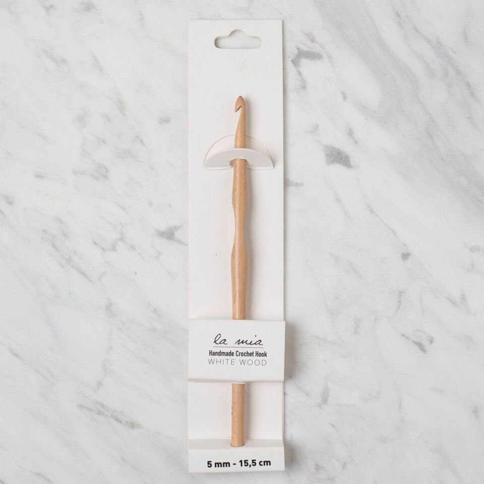 La Mia Whitewood 5 mm 15.5 cm Ahşap Yün Tığ