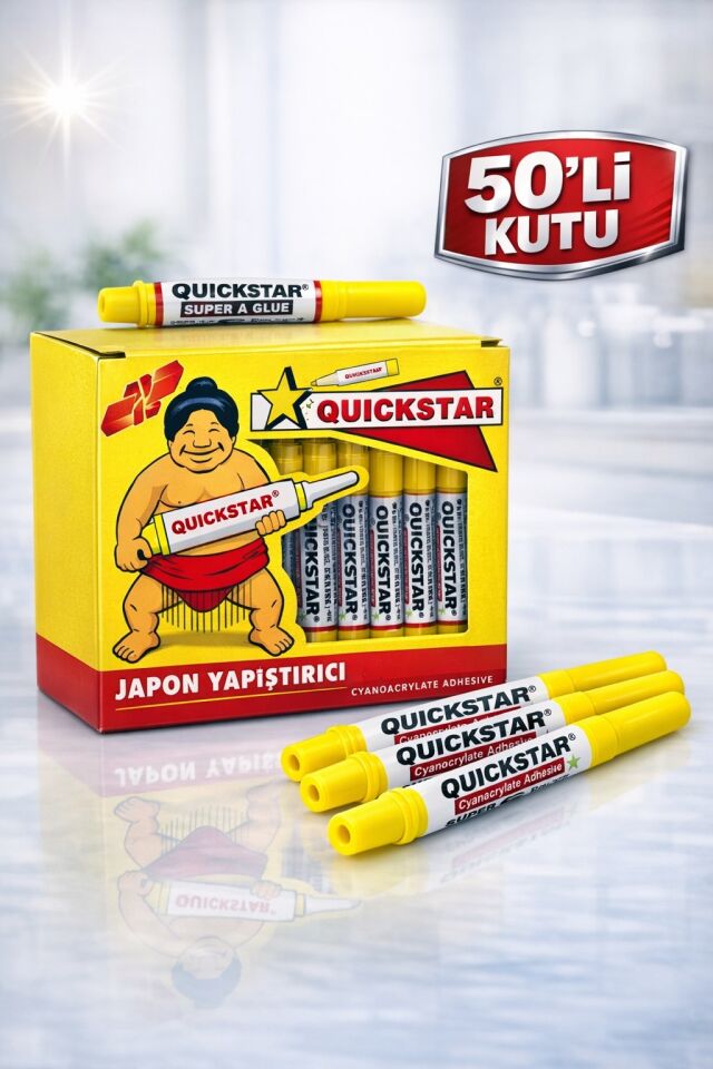 Quickstar Japon Yapıştırıcı 3g Süper Glue Siyanoakrilat Hızlı Yapıştırıcı 50 Adet