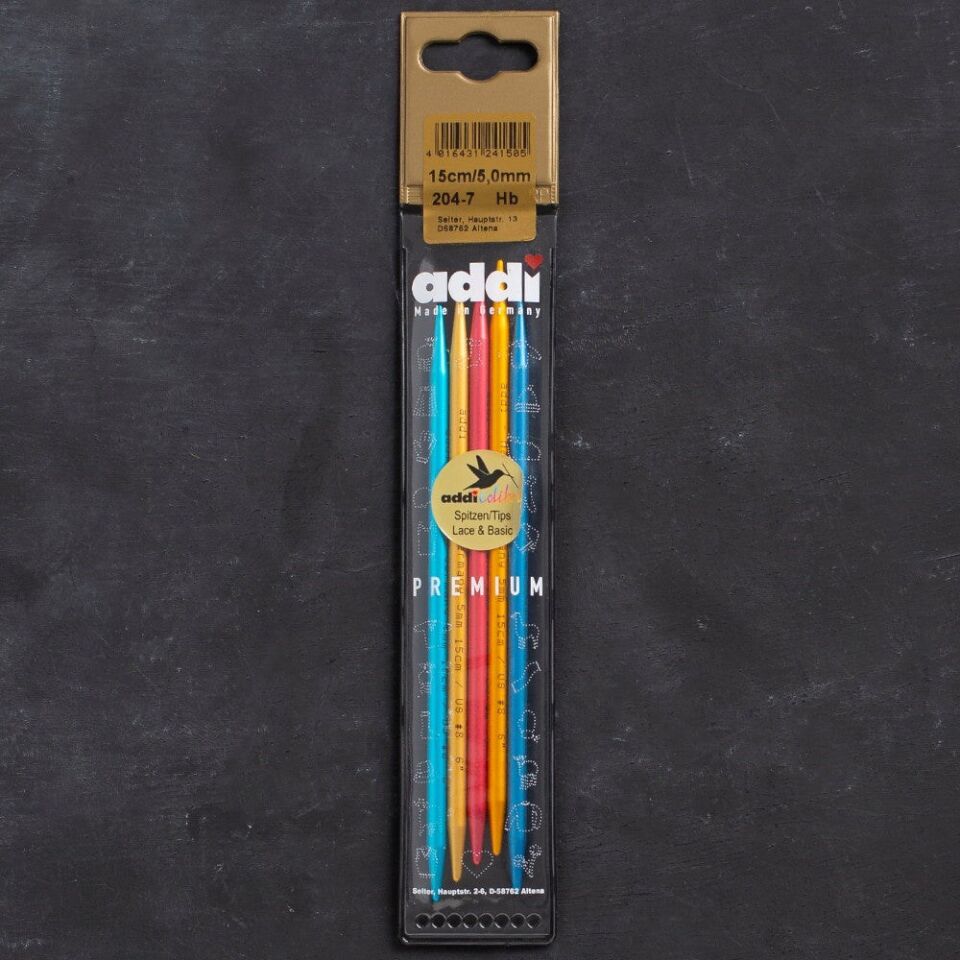 Addi Colibri 5mm 15cm Renkli Çorap Şişi - 204-7