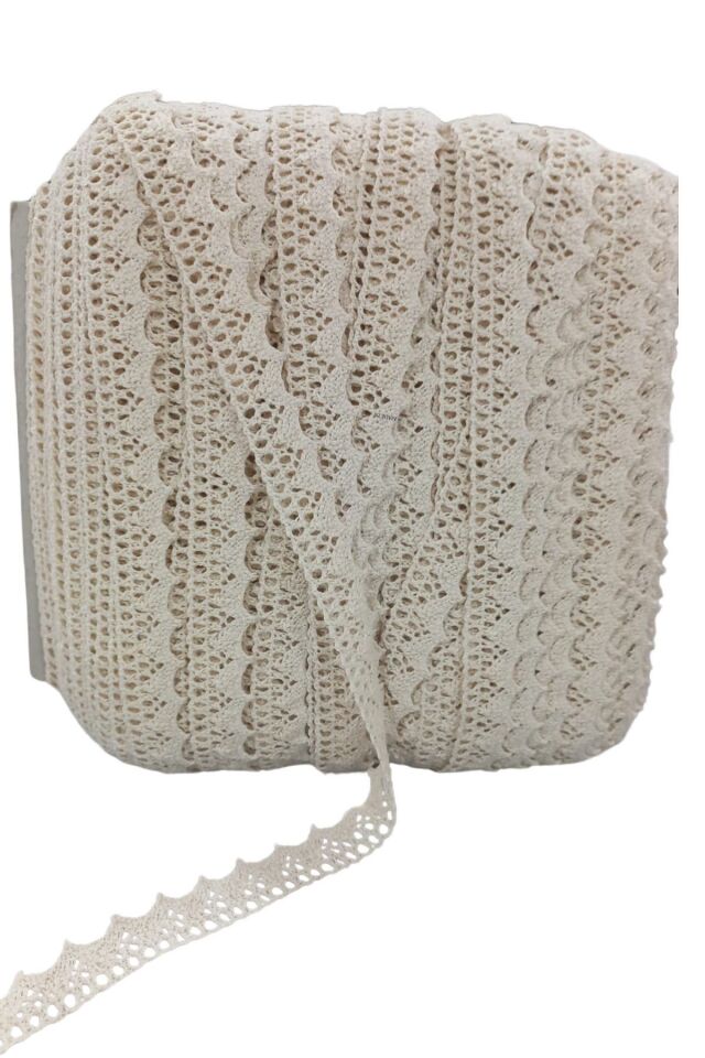 Kopanaki Dantel en 1,5 cm Krem 5 Metre