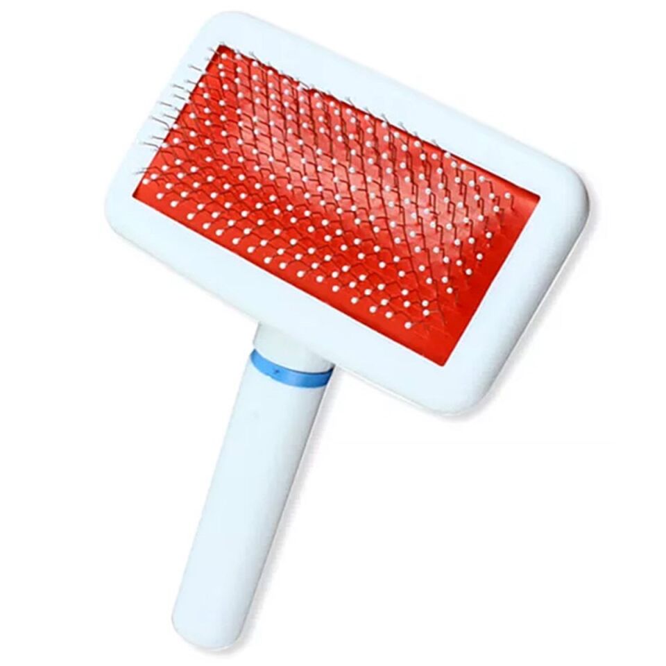 AD Paslanmaz Evcil Hayvan Kedi Köpek Tüy Tarama Toplama Fırçası Kolay Temizlenir Bakım Aleti