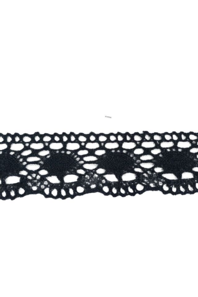 Kopanaki Dantel en 5 cm Badem Model Siyah 5 Metre