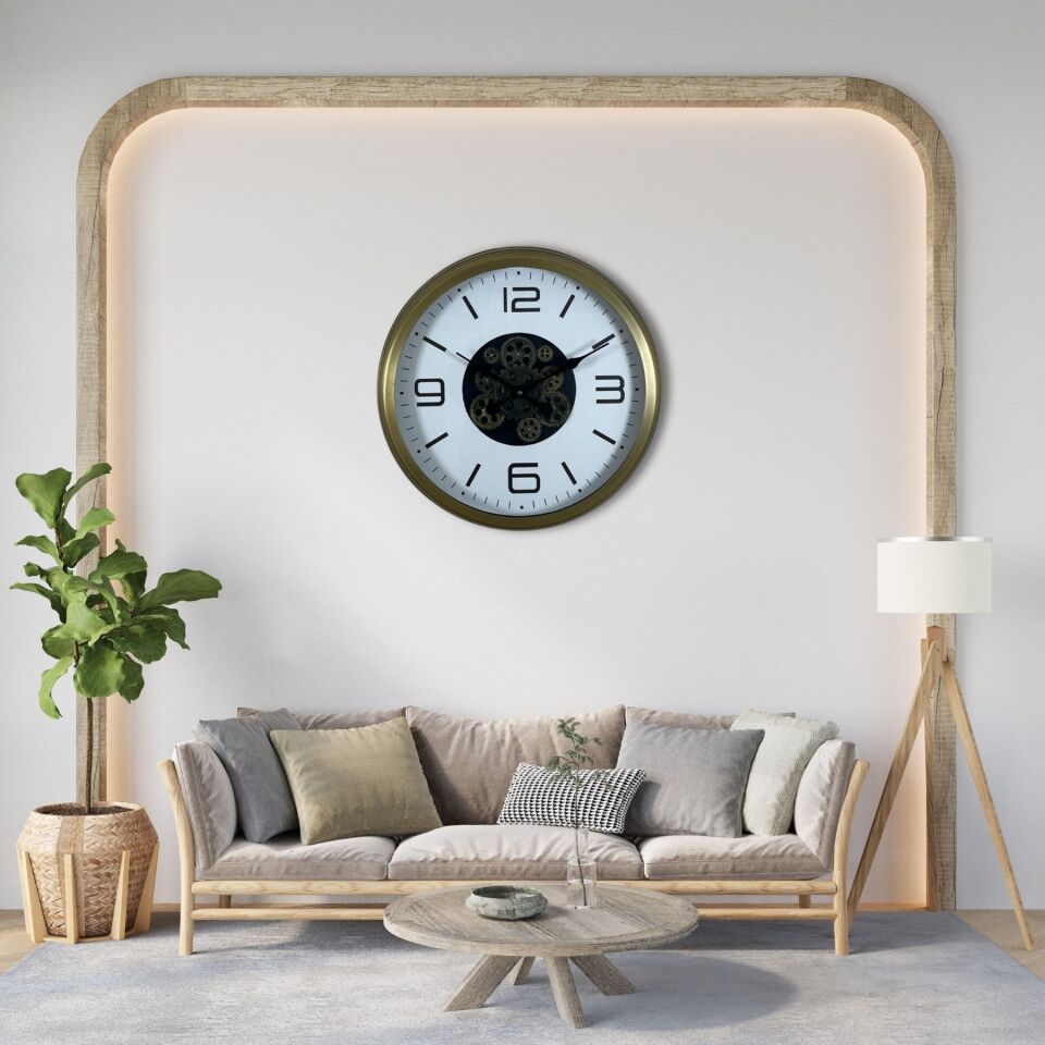 Bronze Motion 60 Cm Çarklı Duvar Saati