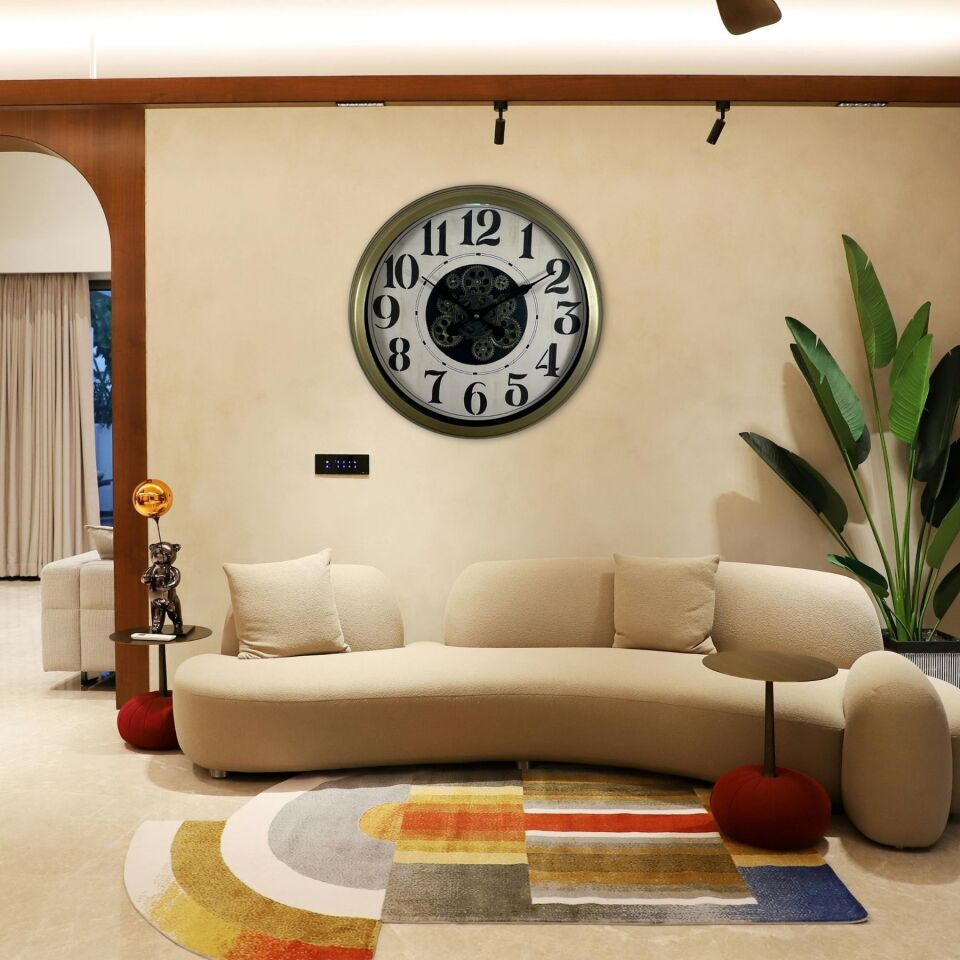 Retro Prime Classic 60 Cm Çarklı Duvar Saati