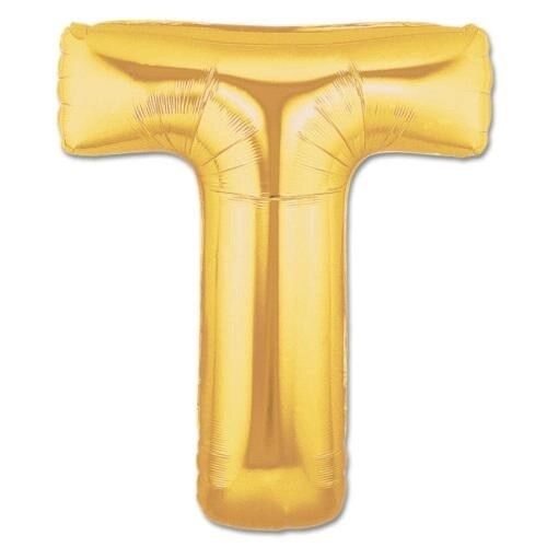 Mey İthalat® T Harf Folyo Balon Altın Renk  40 inç