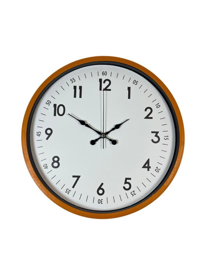 Zentime 36 Cm Turuncu Dekoratif Duvar Saati