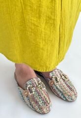 Yenda Renkli Dokumalı Terlik