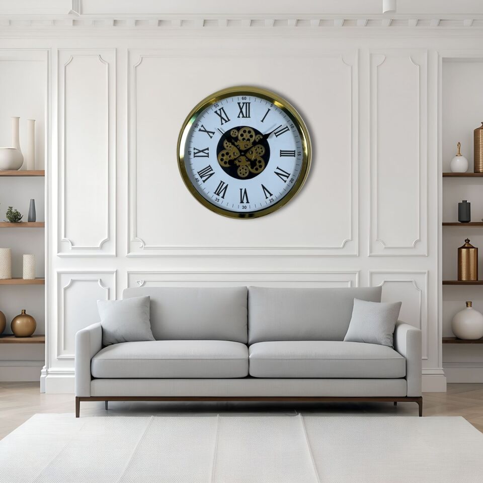 Aurelius Gold 60 Cm Çarklı Duvar Saati