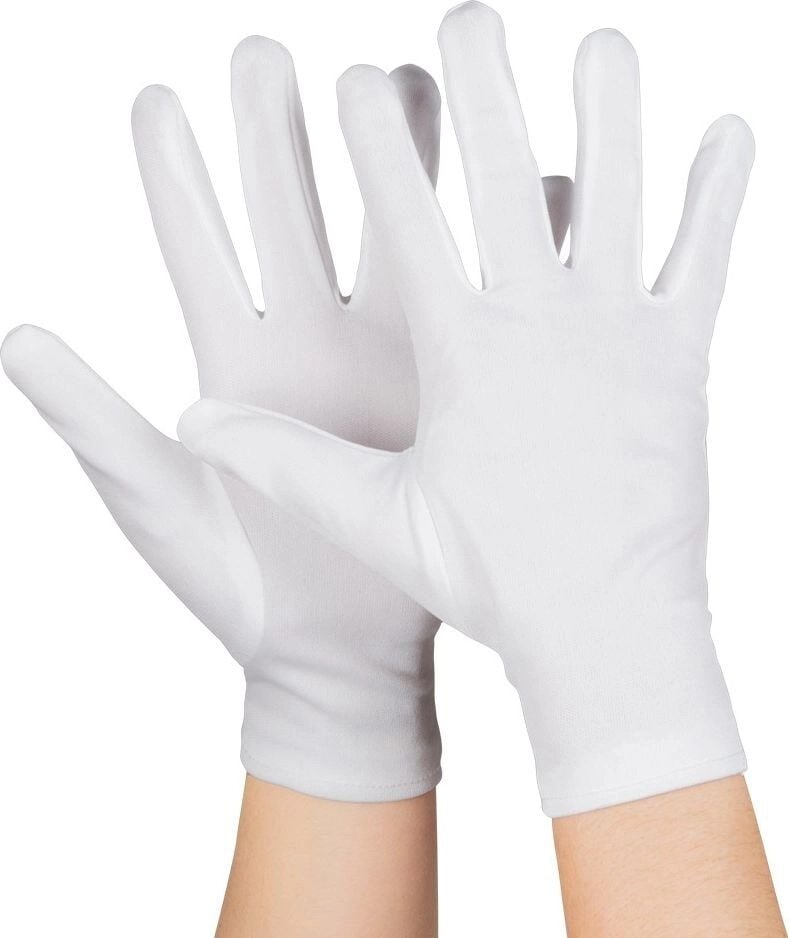 Mey İthalat® Beyaz Renk Çocuk Boy Likralı Pandomim Eldiveni