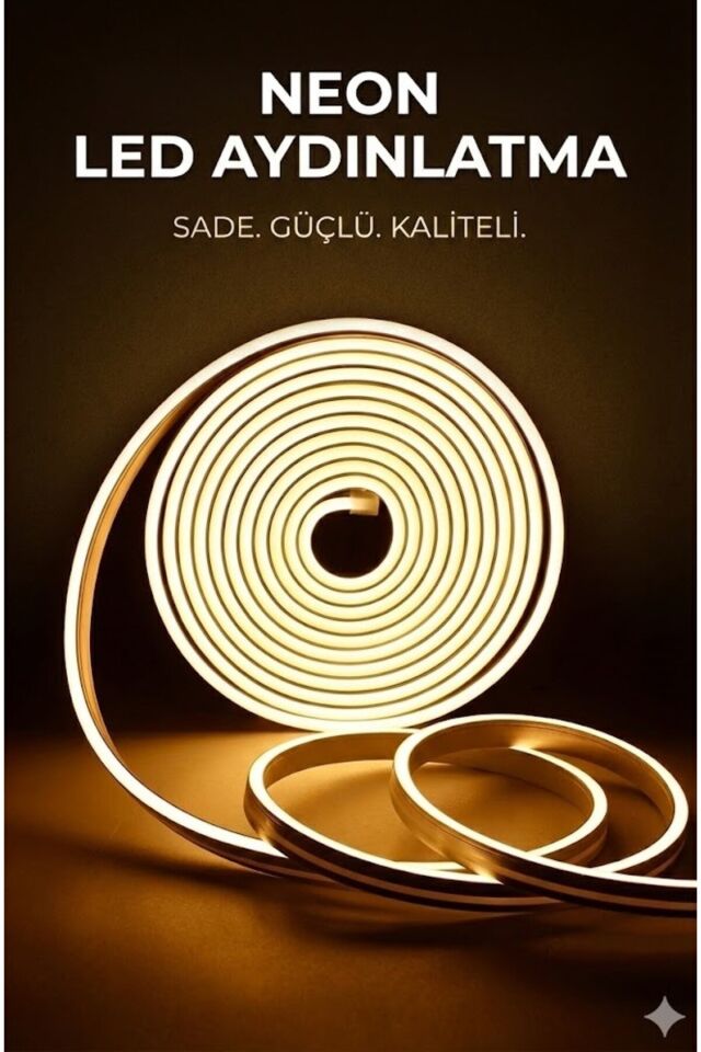 5 METRE Esnek Neon LED Şerit - 12V Dekoratif Ambiyans Aydınlatması TAK ÇALIŞTIR