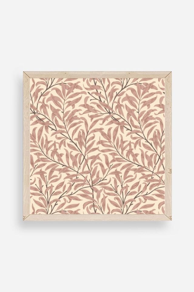 Yaprak Ahşap Çerçeveli Tablo 42 x 42