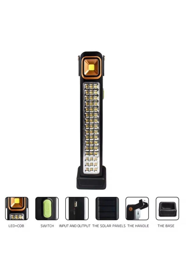Güneş Enerjili Çok Fonksiyonlu Acil Durum Işığı - Çoklu Aydınlatma ve Şarj Modları