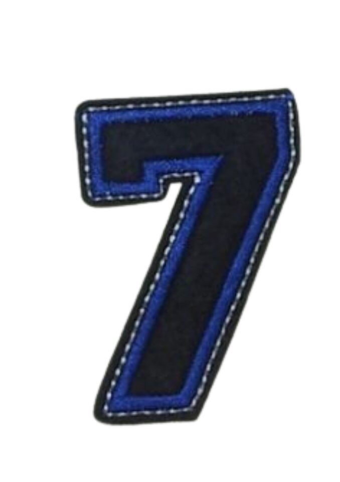 Aplike Ütü İle Yapışan 7  Rakamı  Arma 2x5 cm