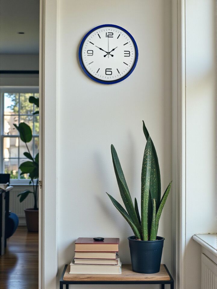 Zentime 36 Cm Lacivert Dekoratif Duvar Saati