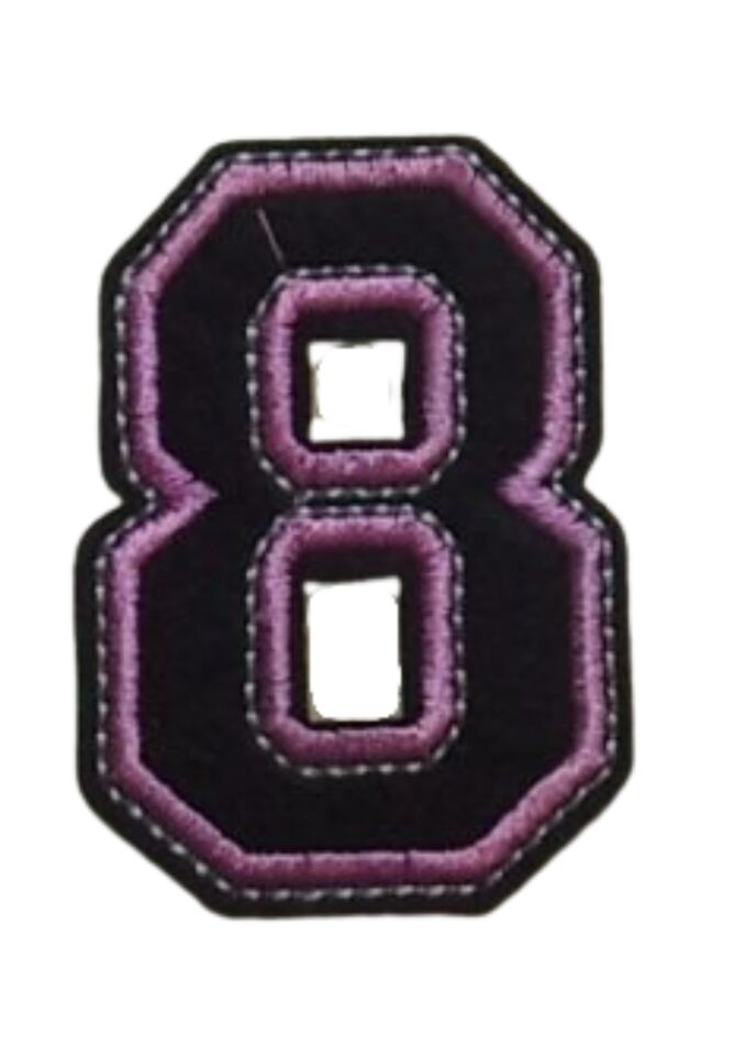 Aplike Ütü İle Yapışan 8  Rakamı  Arma 3x4 cm