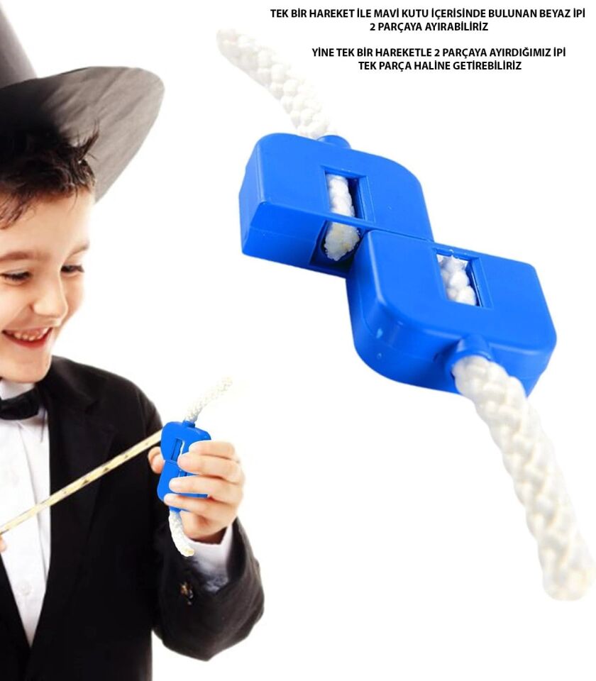 Mey İthalat® Sihirli İp Kutusu - İp Kesme ve Birleştirme İllüzyon Gösterisi