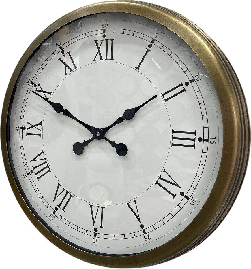 60 cm Eskitme Metal Retro Duvar Saati