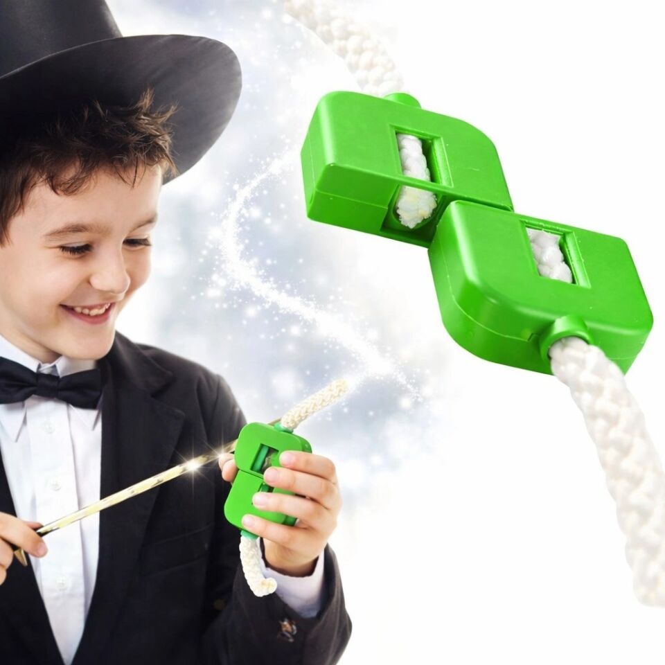 Mey İthalat® Sihirli İp Kesme Oyunu Yeşil Renk – İpi Kes ve Tekrar Birleştir