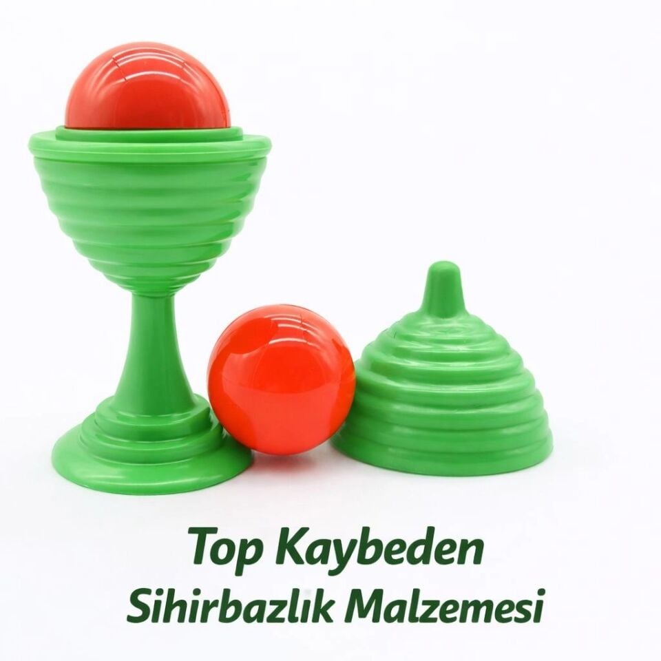Mey İthalat® Yeşil Renk Sihirli Kupa Top Kaybetme Oyunu 7 cm