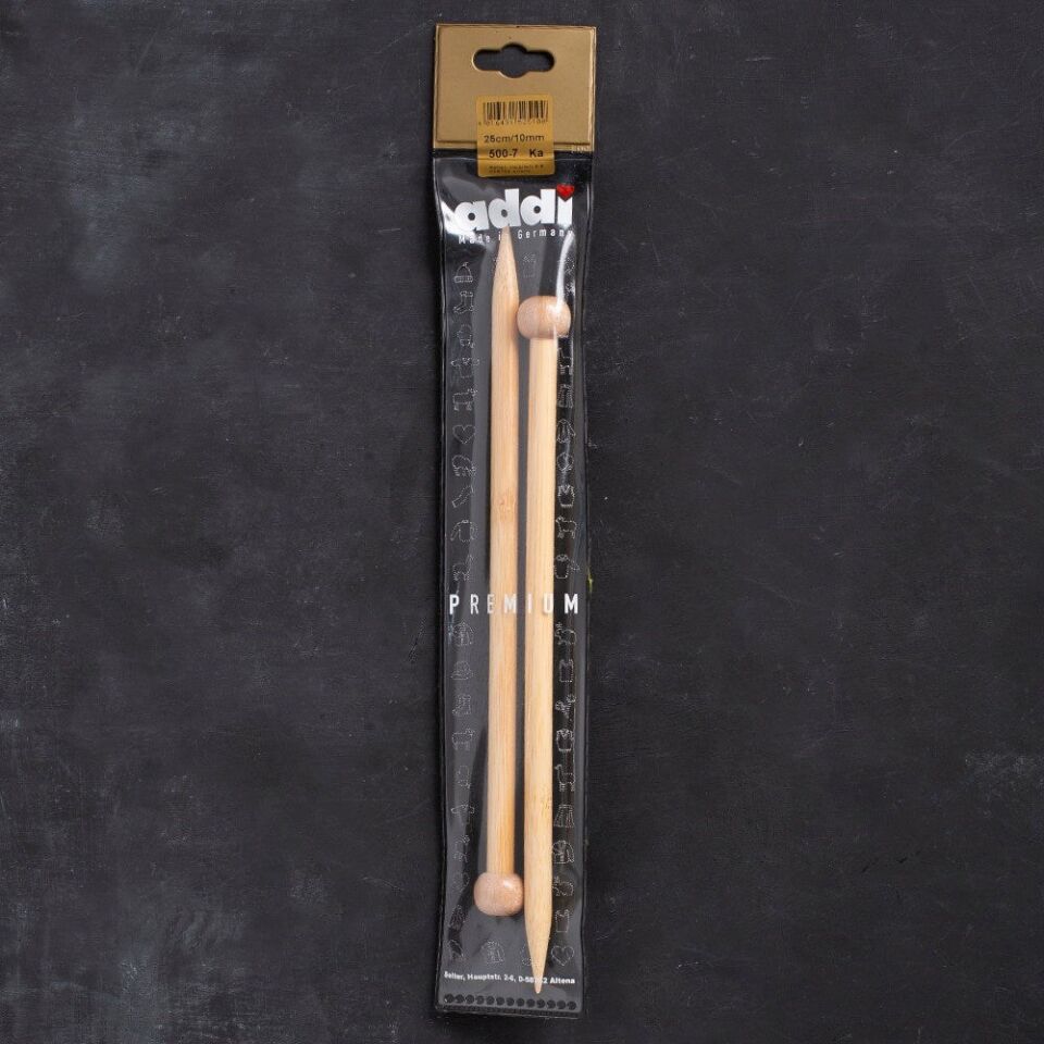Addi Premium 10mm 25cm Bambu Örgü Şişi - 5007025-1