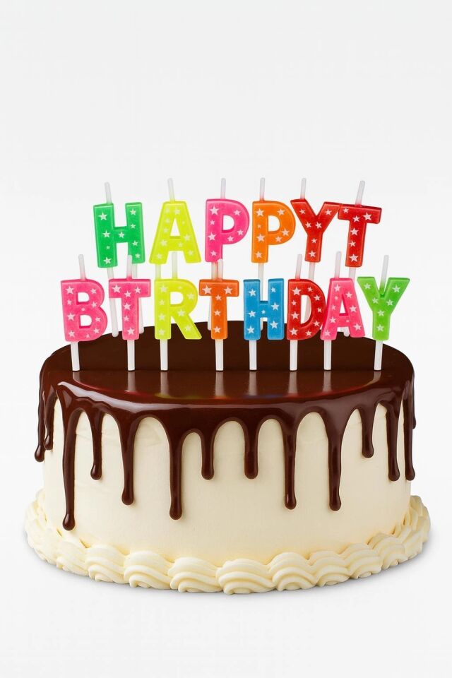 Mey İthalat® Happy Birthday Renkli Mum