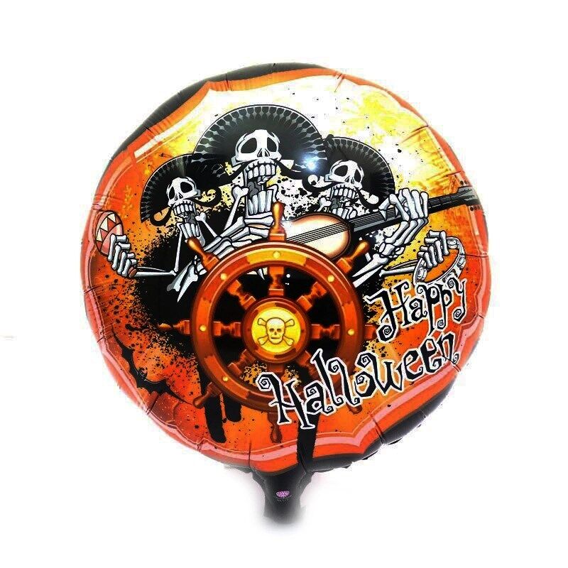 Mey İthalat® Kuru Kafalı Korsanlar Halloween Şekilli Folyo Balon 45 cm