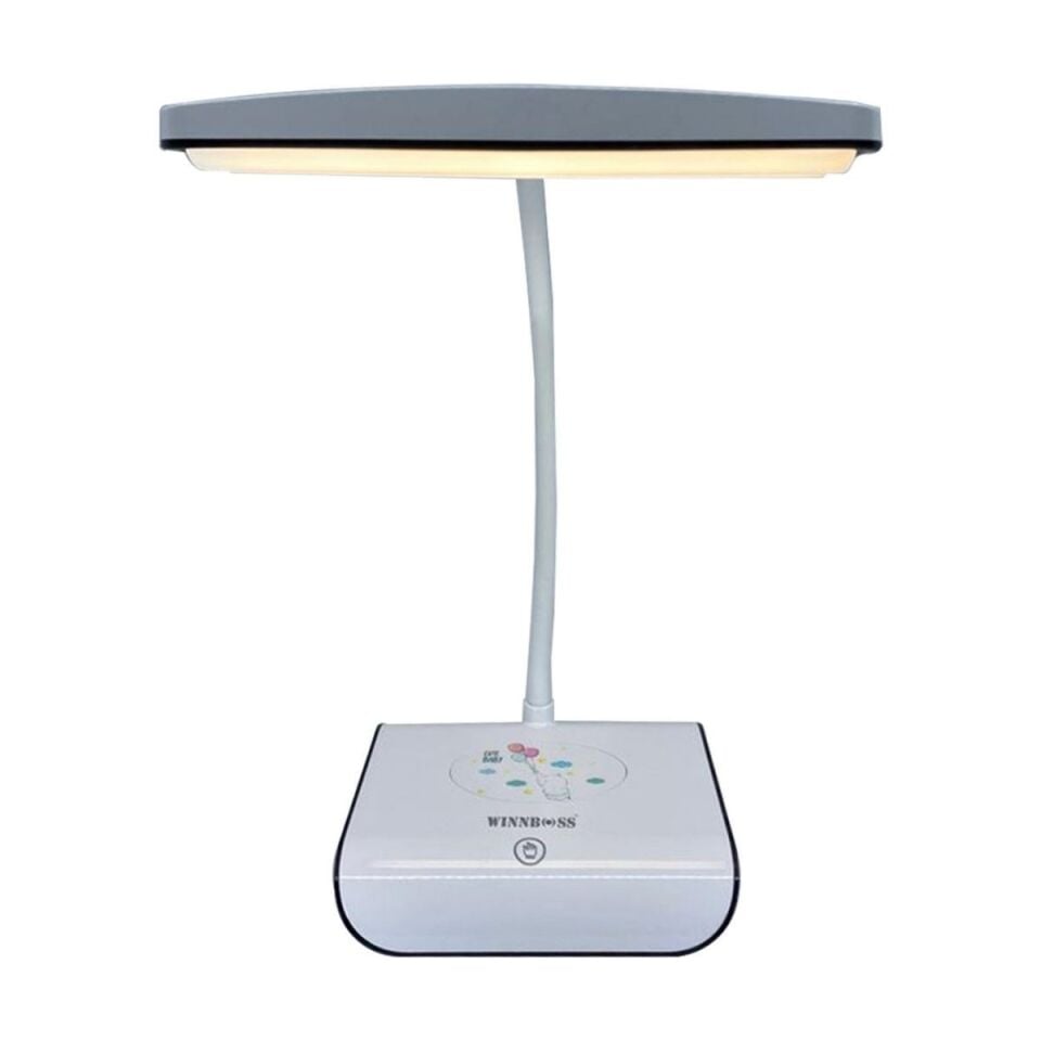 AD Şarjlı Oynar Esnek Başlıklı Dokunmatik 3 Farklı Modda Yanan Kaymaz Taban LED Masa Lambası