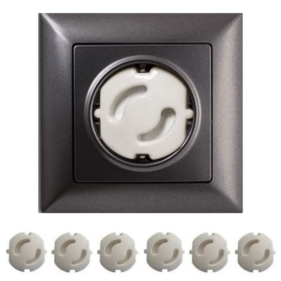 AD Bebek Çocuk Priz Koruma Kapağı (6 Adet) Çocuk Güvenliği, Priz Muhafazası, Priz Kapatıcı