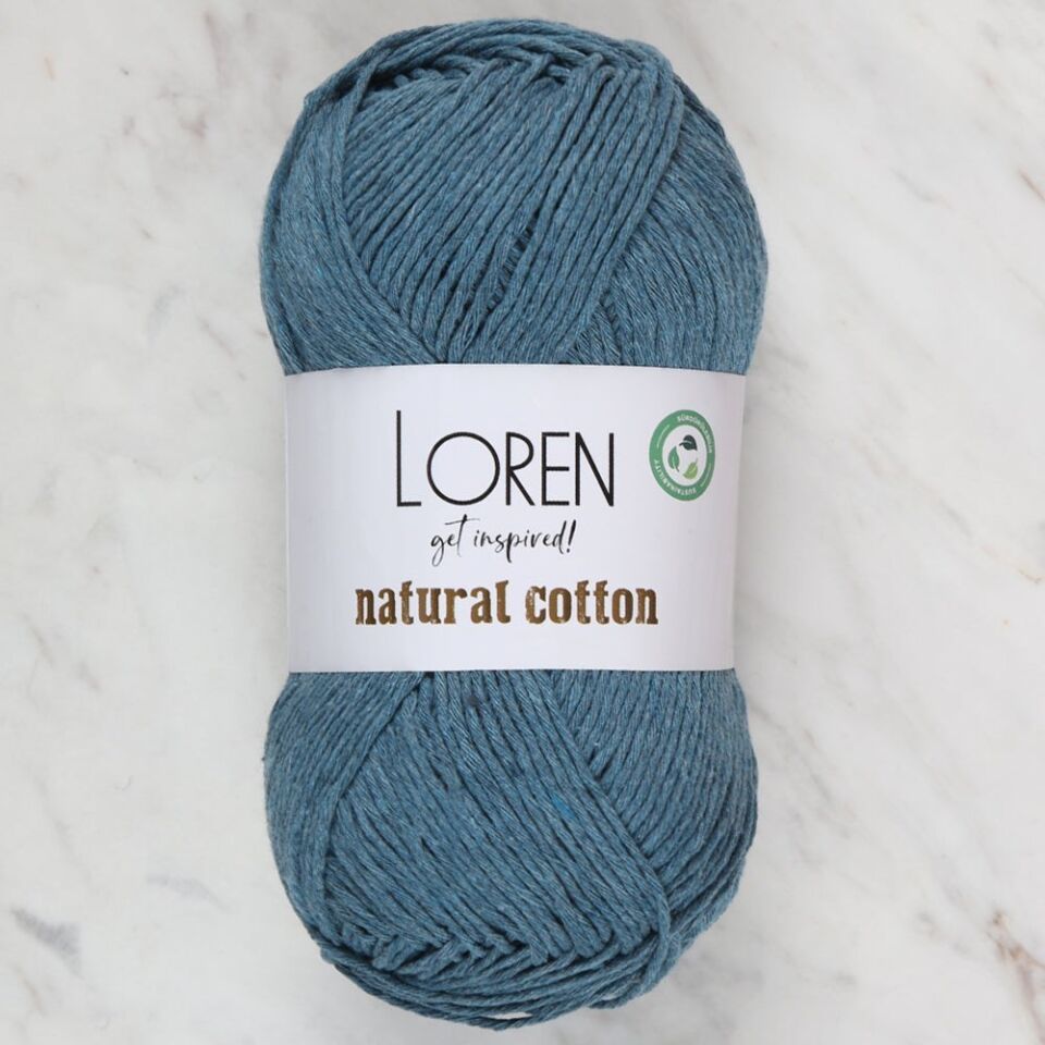 Loren Natural Cotton Petrol Yeşili El Örgü İpi - R