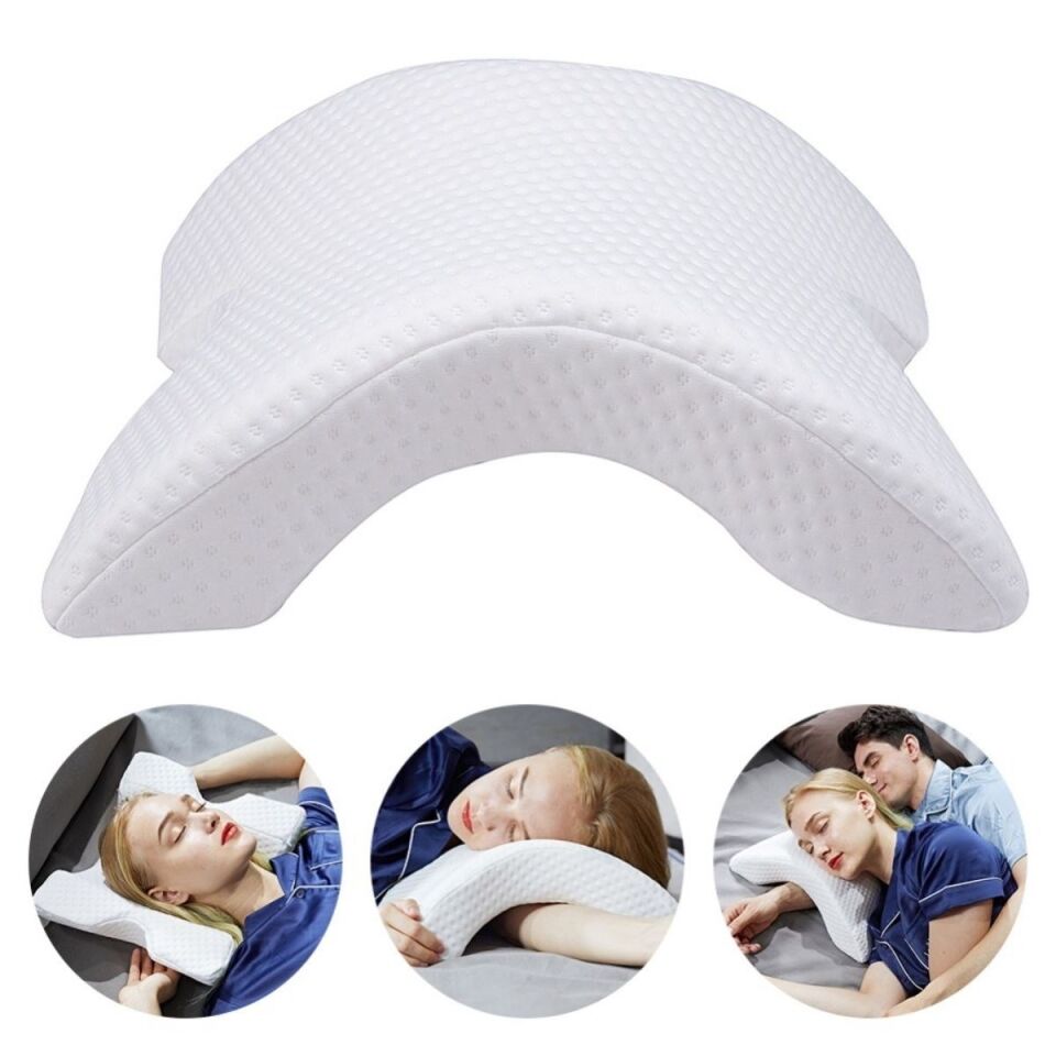 AD Visco Ortopedik Geniş Boyuna Uyumlu Kol ve Bacak Destekli Yumuşak Kavisli Baş Yastığı