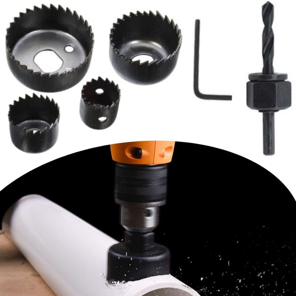 AD 6 Parça Demir Ahşap Alçıpan Delme Buat Açma Seti