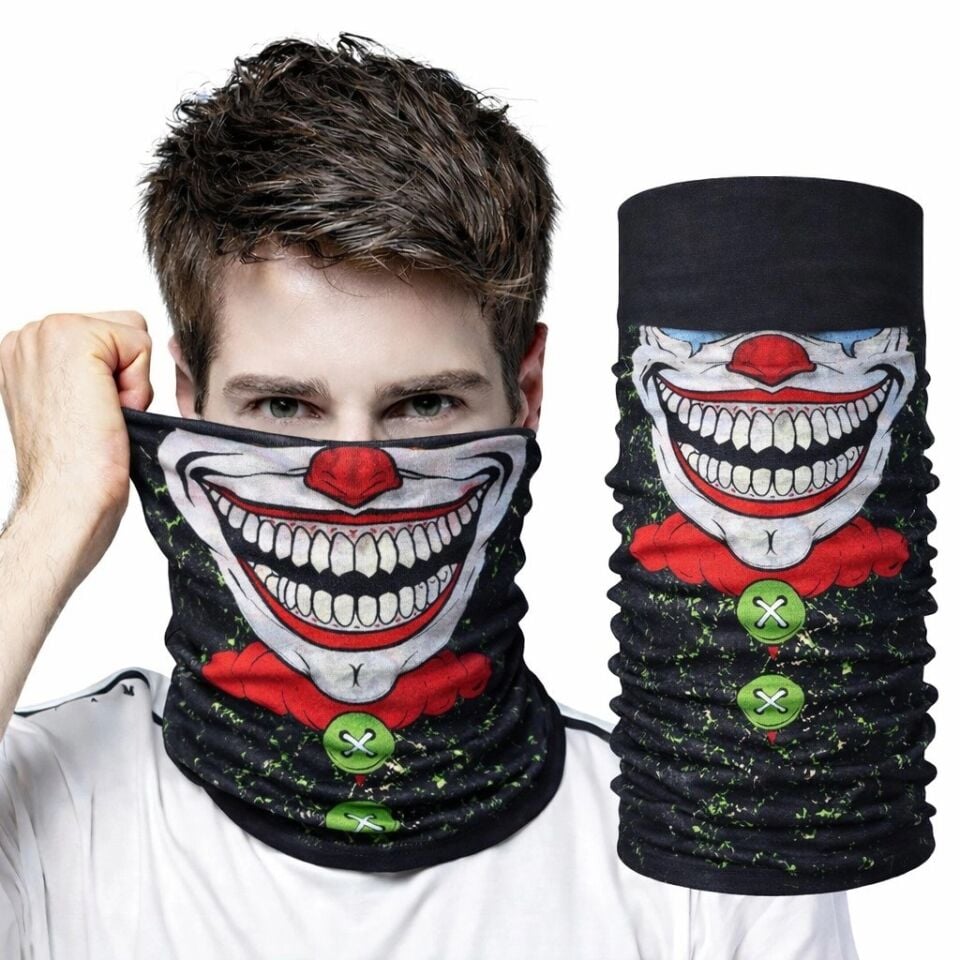 Mey İthalat® Joker Yüz Baskılı Baf Bandana - Çok Amaçlı Boyunluk Bandana 2 No