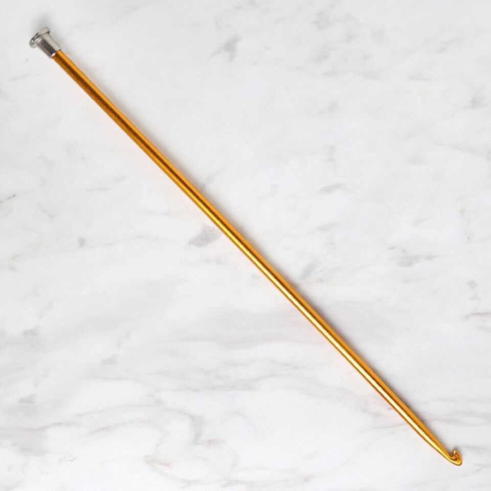 Loren Crafts 5 mm 25 cm Sarı Metal Gagalı Örgü Tığ