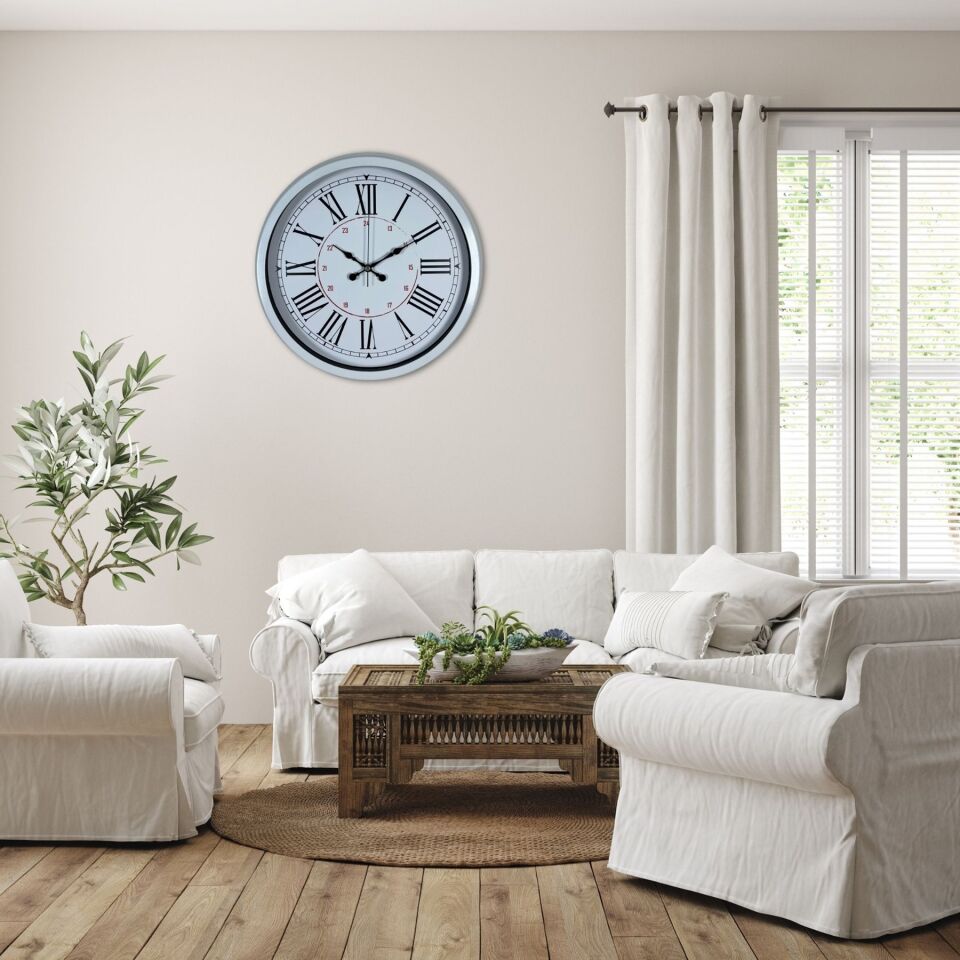 Beyaz 40 Cm Roma Rakamlı Şık Duvar Saati