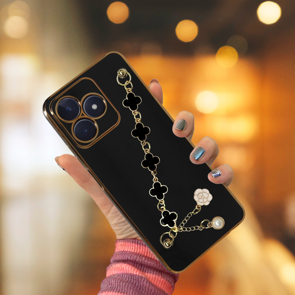 Realme C53  Elçek Şanzeli̇ze Kilif Si̇yah (491491)