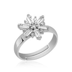 925 Ayar ​Gümüş Rüzgar Gülü Yüzük T5014 (491491)