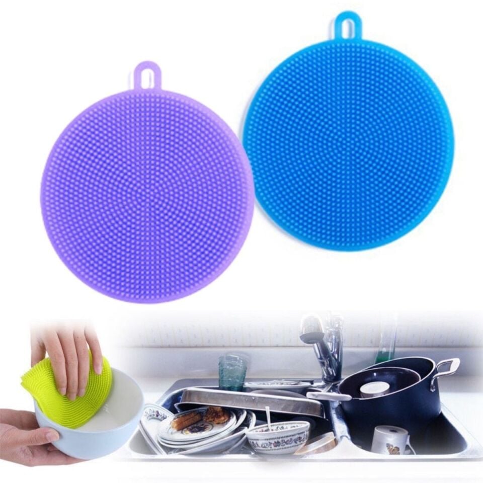 AD 2'li Kir Tutmaz Tırtıklı Yüzey Bulaşık Yıkama Pedi