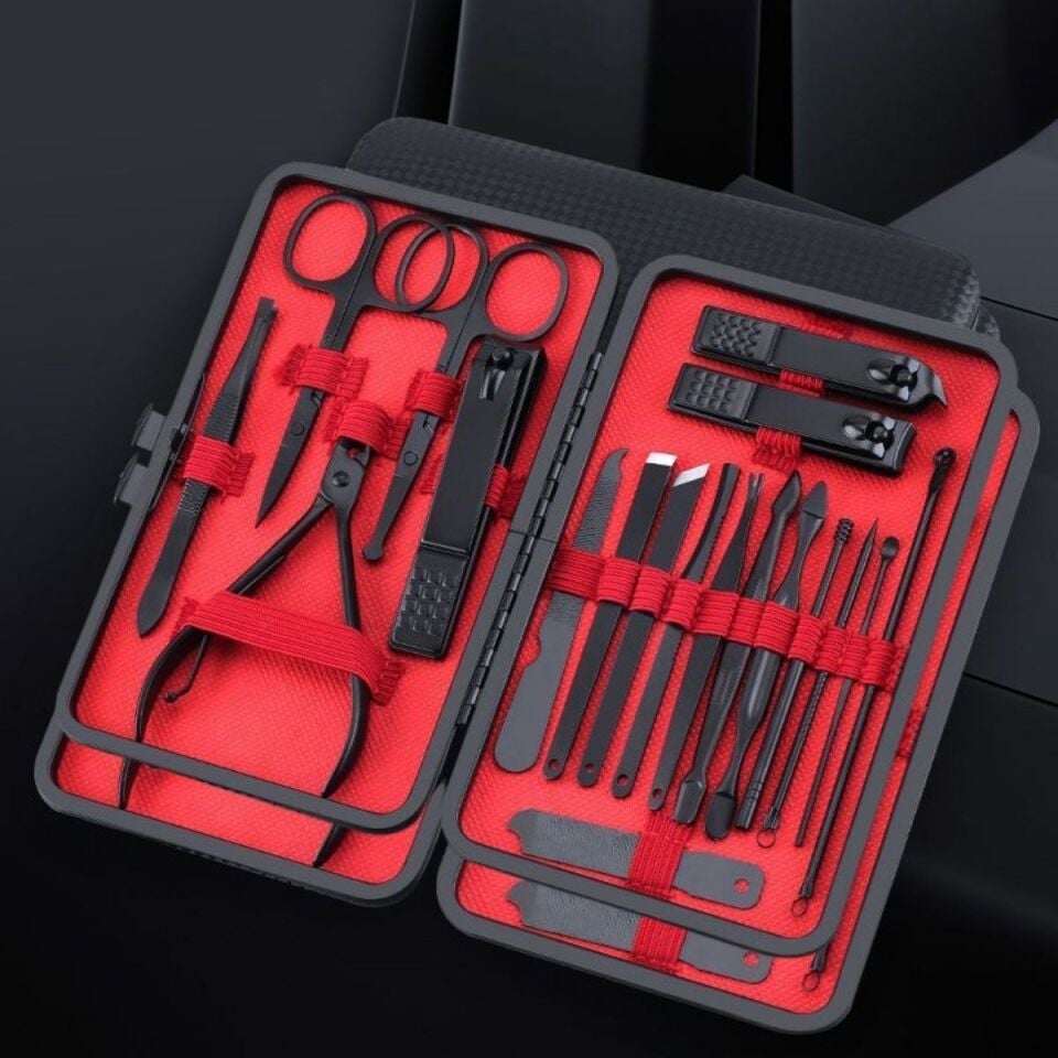 AD 18 Parça Çanta Tipi Manikür Pedikür Tırnak Bakım Seti