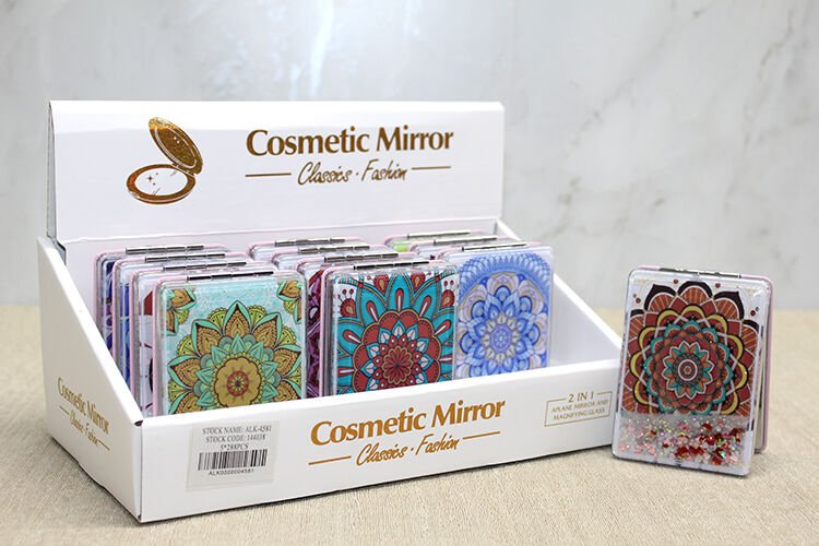 Mandala Desenli Hareketli Sulu El Aynası - Model 4