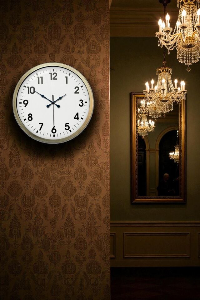 Eskitme Standart 40 Cm Metal Klasik Duvar Saati