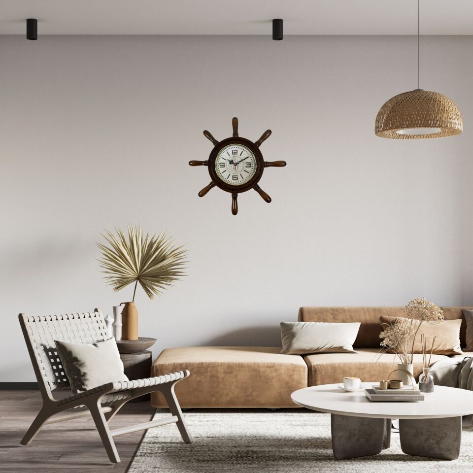 Nostaljik Dümen Eskitme Duvar Saati