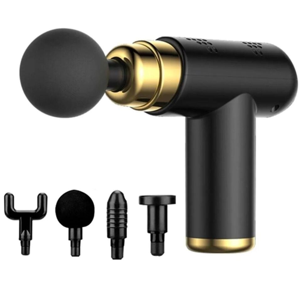 AD 4 Başlıklı USB Şarj Olabilen Masaj Tabancası