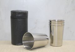 Deri Kılıflı 4'lü Shot Bardak