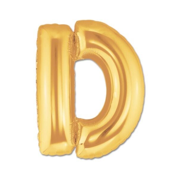 Altın Sarısı Folyo D Harfi Balon 1 Metre