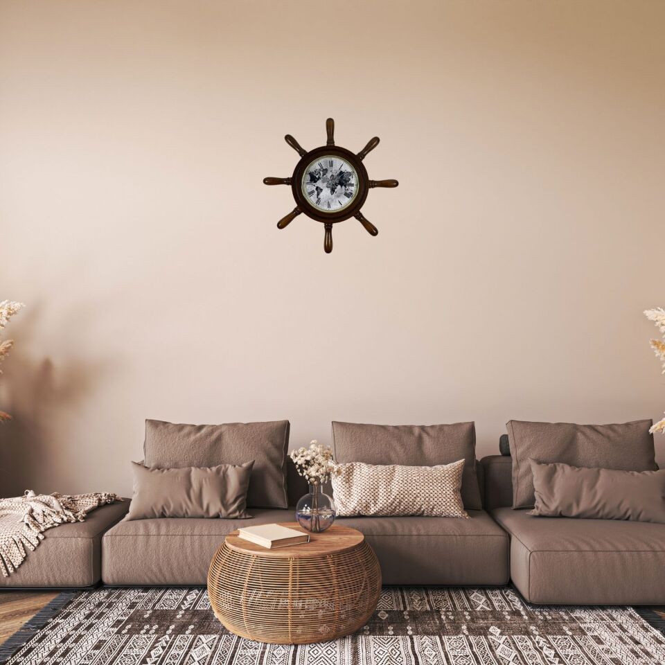 Eskitme Atlas Kavelalı Dümen Duvar Saati