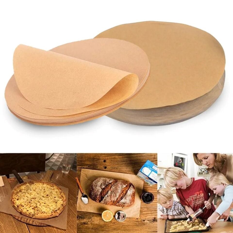 AD 50 Adet Air Fryer Pişirme Kağıdı Yağ Geçirmez  21,5 cm Yuvarlak Model XXL Model Uyumlu